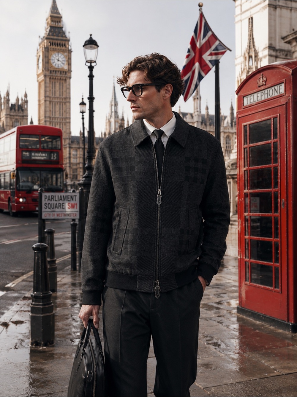 Authentic Burberry check-print Harrington jacket